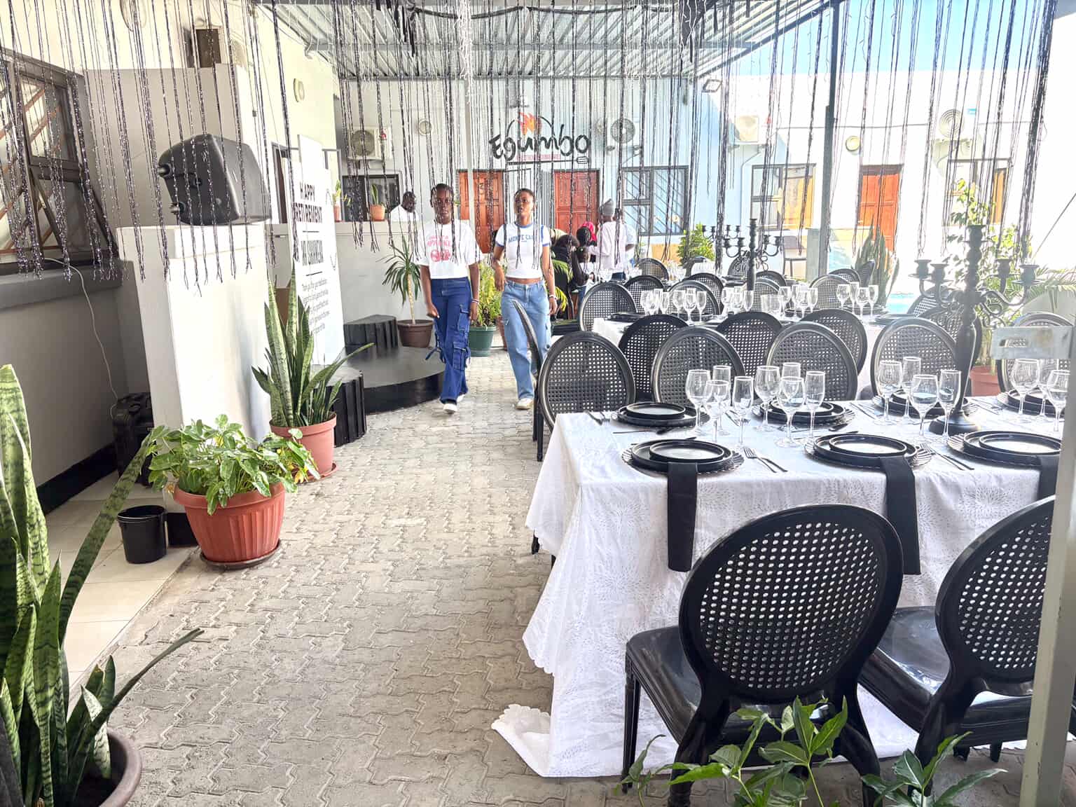 Guests arriving at an Egumbo function